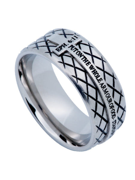Armor of God Ring with Small Cross