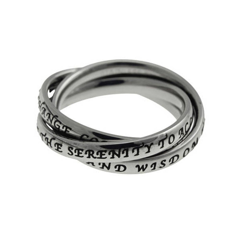 Interlocking Ring Serenity Prayer