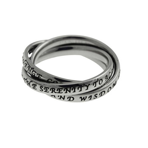 Interlocking Ring Serenity Prayer