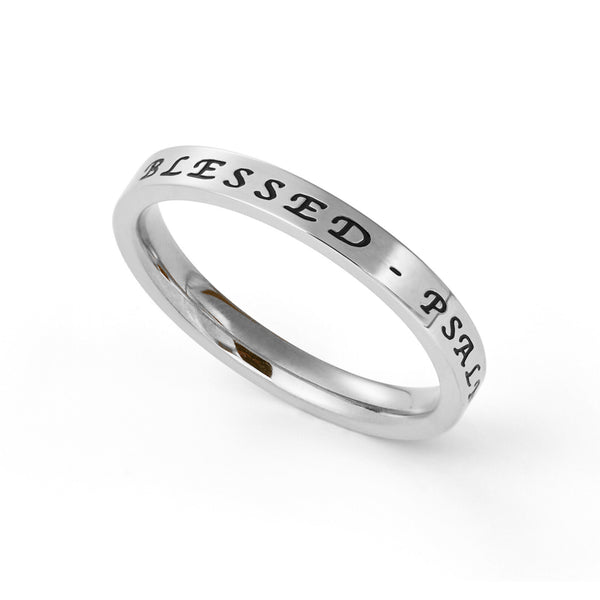 Psalm 34:8 CZ Stone Ring