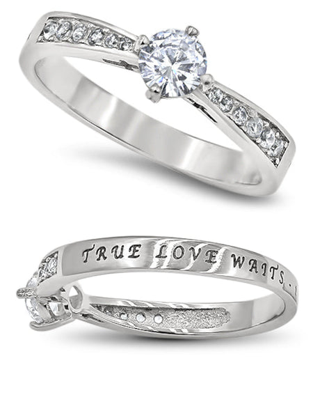 True Love Waits Purity Solitaire Ring 800X600
