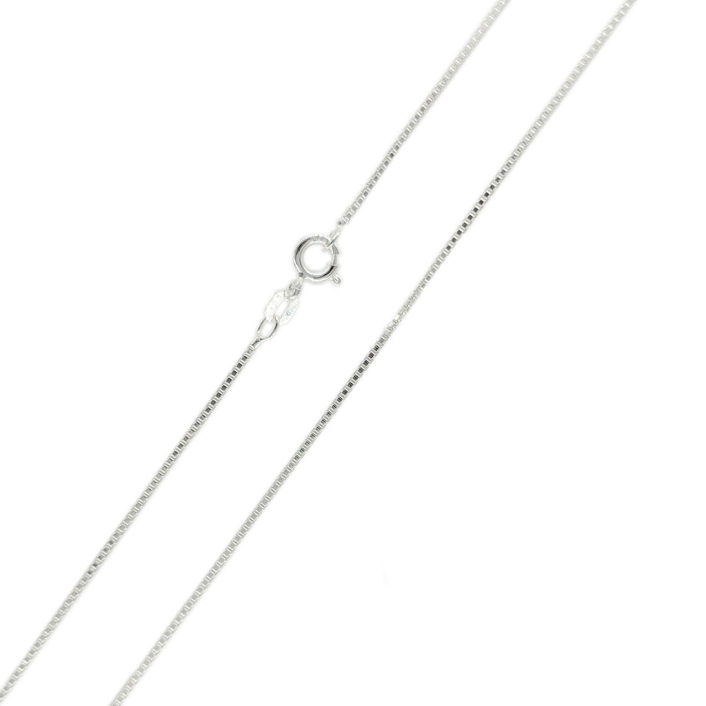 925 Sterling Silver Box Chain Necklace for Women Thin