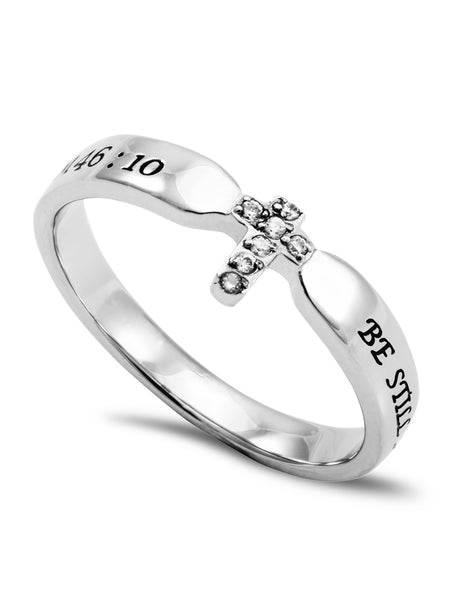 Be Still and Know that I am God Ring Cross