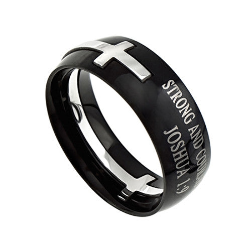Black Joshua 1:9 Ring