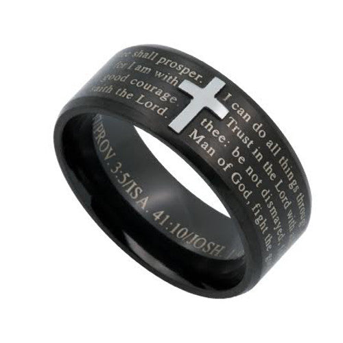 Black Jeremiah 29:11 Ring For Men