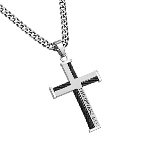 Christian Men Necklace Philippians 4:13