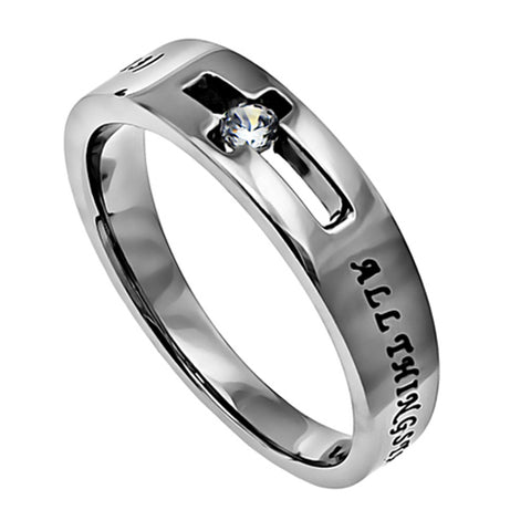 Christ My Strength Philippians 413 Ring