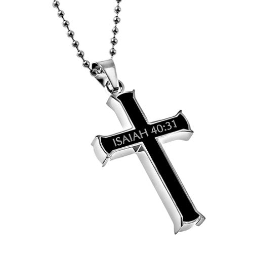 Isaiah 40:31 Cross Chain Necklace