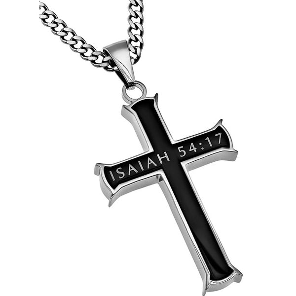 Isaiah 54:17 Cross Necklace