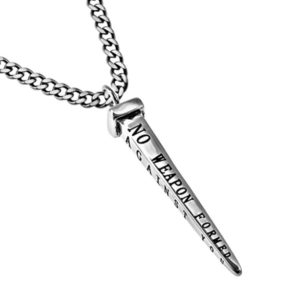 Cross Nail Pendant Isaiah 54:17