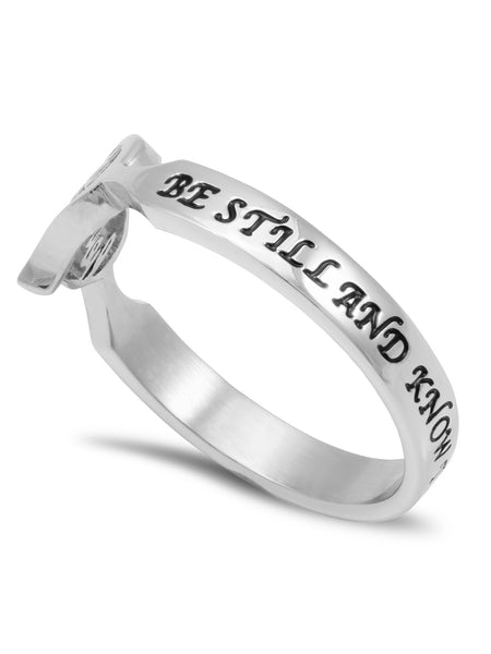 Psalm 46 10 Heart Ring Word
