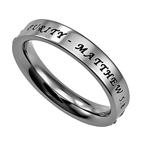Purity Ring for Teen Girls with Bible Verse