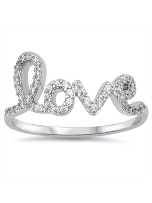Sparkling Love CZ Ring