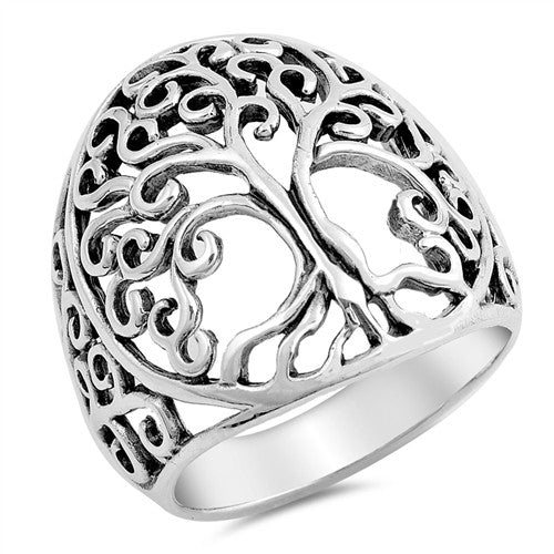 Silver Tree of Life Ring
