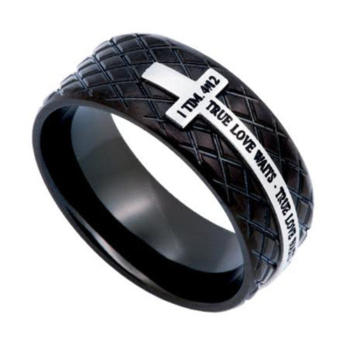 True Love Waits Ring For Men Black