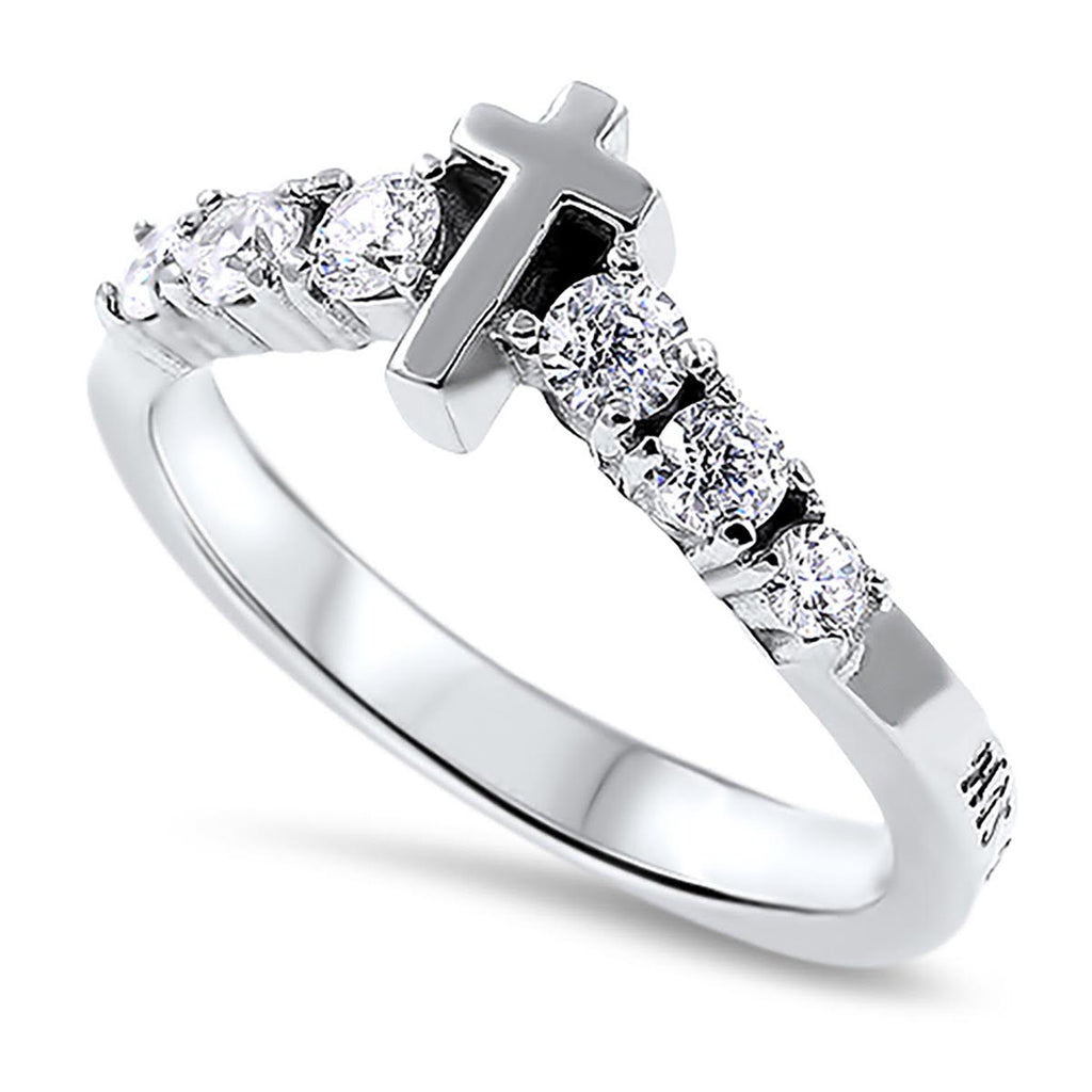 Vertical Cross Ring His Banner Over Me Is Love