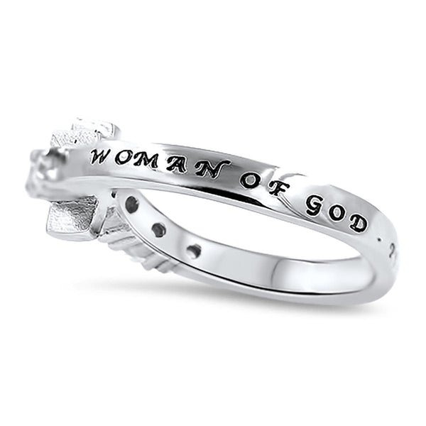 Vertical Cross Wing Woman Of God Proverbs 31 with Six Stones