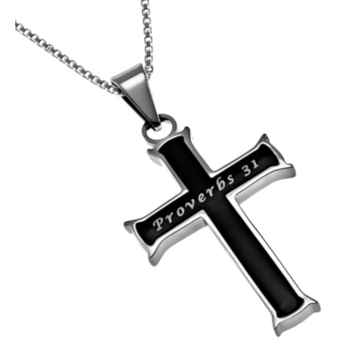 Virtuous Woman Proverbs 31 Cross Necklace