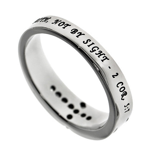 Walk By faith 2 Corinthians Ring