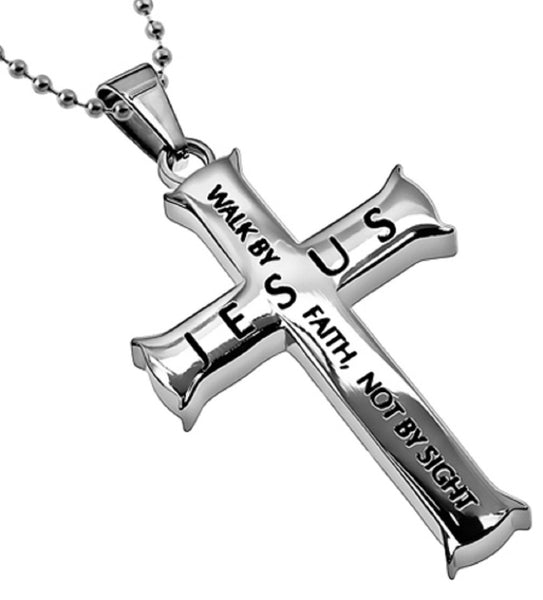 Steel Cross Necklace