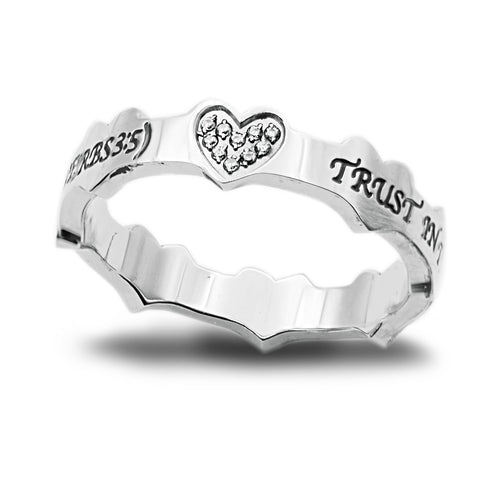 Proverbs 3 5 Heart Ring TRUST