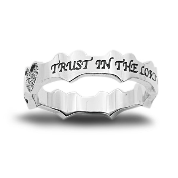 Proverbs 3 5 Heart Ring TRUST in the LORD