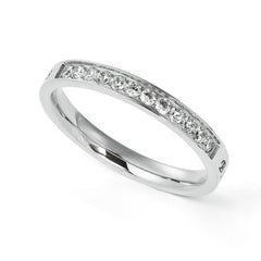 PSALM 34:8 Ring with CZ Stones, BLESSED Bible Verse, Stainless Steel Band