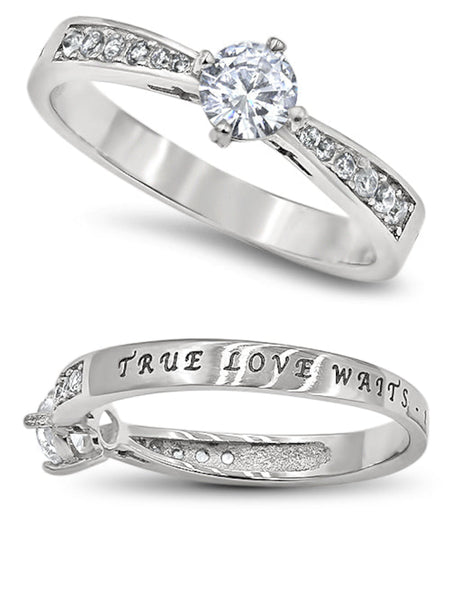    True Love Waits Purity Solitaire Ring 800X600