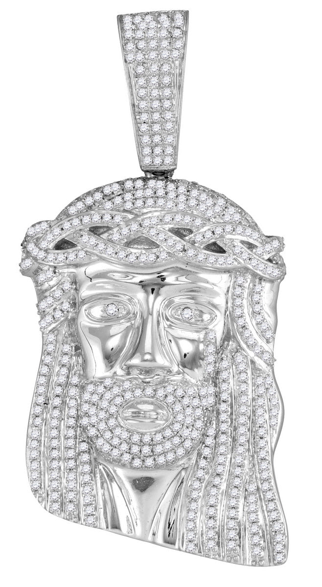 White gold jesus on sale piece