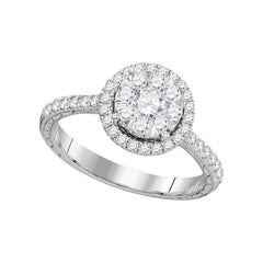 14kt white gold womens round diamond bridal wedding engagement ring 7/8 cttw104814