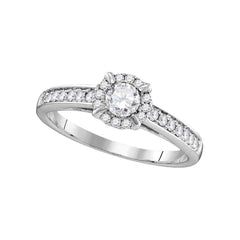 14kt white gold womens round diamond solitaire bridal wedding engagement ring 5/8 cttw106187