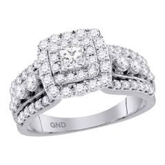 14kt white gold womens princess diamond princess egl bridal wedding engagement ring 1 1/3 cttw113467