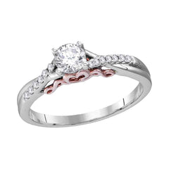 14kt white gold womens round diamond solitaire bridal wedding engagement ring 1/2 cttw113628