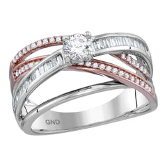 14kt white gold womens round diamond solitaire bridal wedding engagement ring 3/4 cttw114150