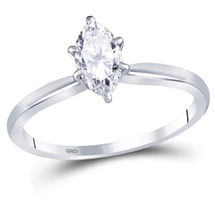 14kt white gold womens marquise diamond solitaire bridal wedding engagement ring 3/4 cttw11649