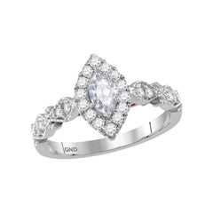 14kt two tone white rose gold womens marquise diamond bellina bridal wedding engagement ring 3/4 cttw118428