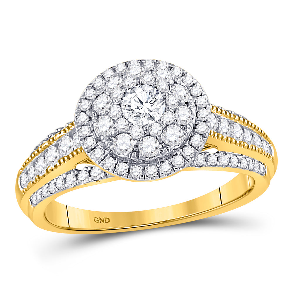 14kt Yellow Gold Womens Round Diamond Solitaire Bridal Wedding Engagement Ring 1.00 Cttw