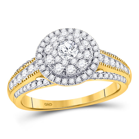 14kt Yellow Gold Womens Round Diamond Solitaire Bridal Wedding Engagement Ring 1.00 Cttw