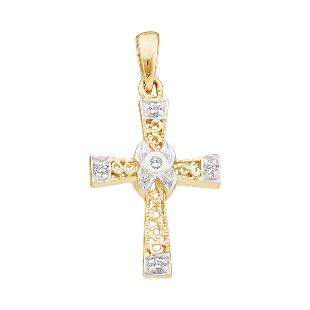 WHITE GOLD DIAMOND CROSS at VisionGold.org®