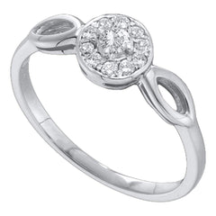 14kt white gold womens round diamond solitaire promise bridal ring 1/8 cttw51299