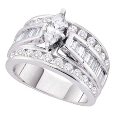 14kt white gold womens marquise diamond solitaire bridal wedding engagement ring 1.00 cttw52379