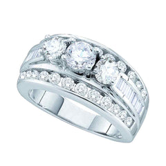 14k white gold womens round diamond 3 stone bridal wedding engagement ring 1.00 cttw52779