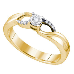 sterling silver womens round diamond band promise bridal engagement ring 1/20 cttw62329