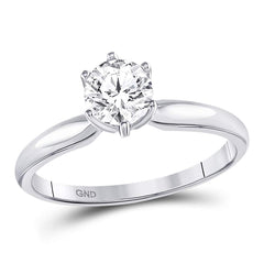14kt white gold womens round diamond solitaire bridal wedding engagement ring 3/4 cttw64162