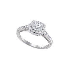 14kt white gold womens princess diamond solitaire bridal wedding engagement ring 1.00 cttw (certified)93728
