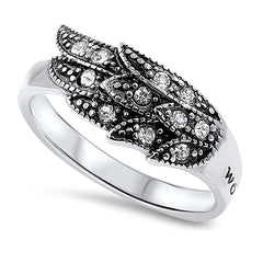 Angel Wing Ring PROVERBS 31 WOMAN, Stainless Steel with Stones