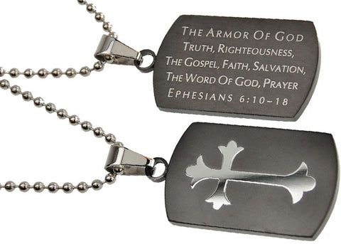 Armor of God Dog Tag Necklace