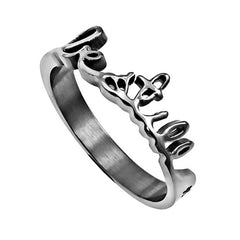 Hand Writing Bible Verse, Be Still Psalm 46:10 Ring, Stainless Steel