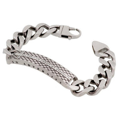 PHILIPPIANS 4:13 Bible Verse Bracelet Cross, Stainless Steel Thick Curb Chain
