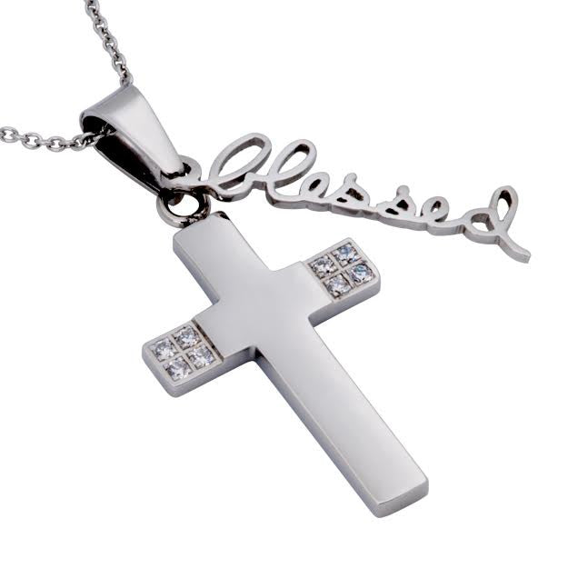 Happy New Year - Blessed Radiance Cross Necklace – Grace Debussy